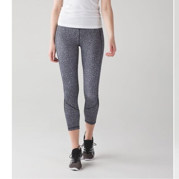 Lululemon Leggings Pace Rival Crop SZ 4 - Picture 1 of 13